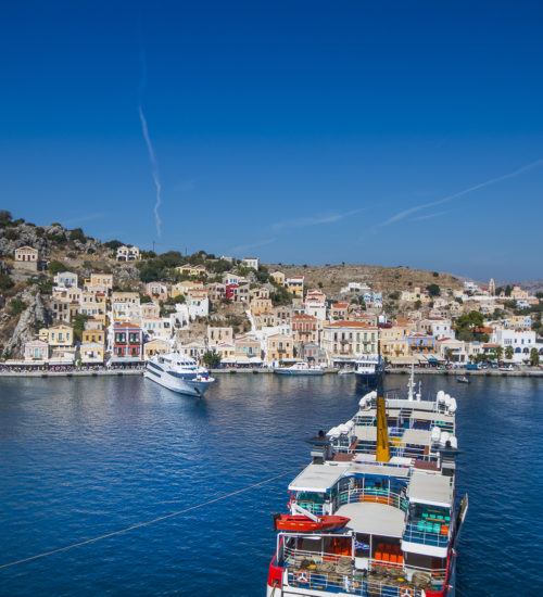 Eating in Symi Island Greece